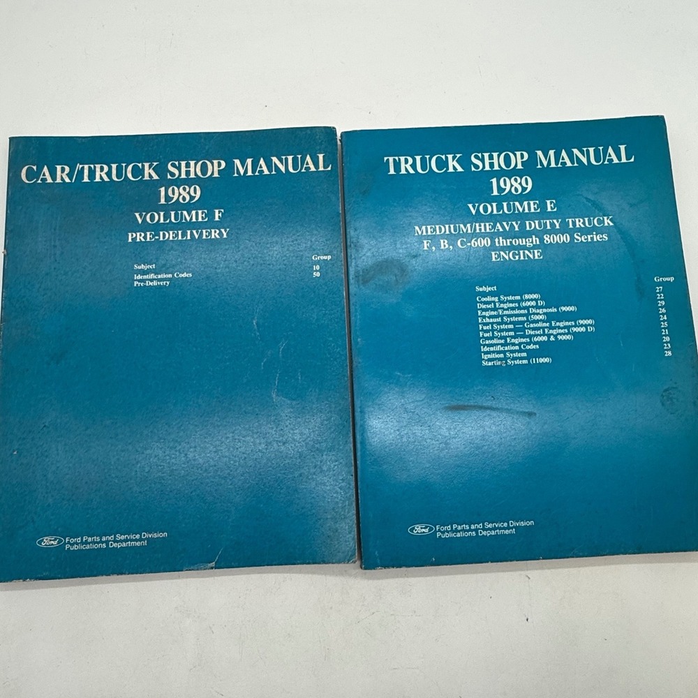 1989 Ford Truck Shop Manual Volume E F Medium Heavy Duty F B C-600 8000 Series‎